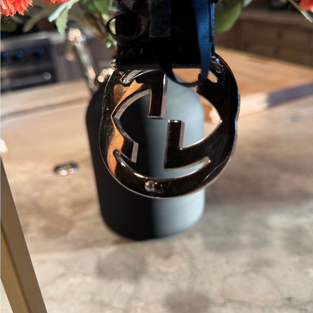 Gucci Silver GG Black Leather Guccissima Belt 95/38 - Picture 5 of 14